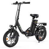 Black electric bike on a white background